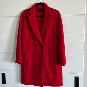 J Crew 100% wool unlined red coat.